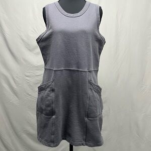 Wishlist Sweatshirt Tunic Dress Comfy with Pockets Grey Large
